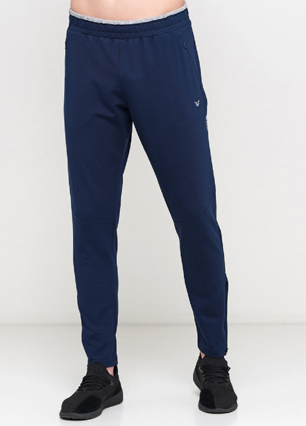 Темно-синие спортивные демисезонные зауженные брюки Bilcee