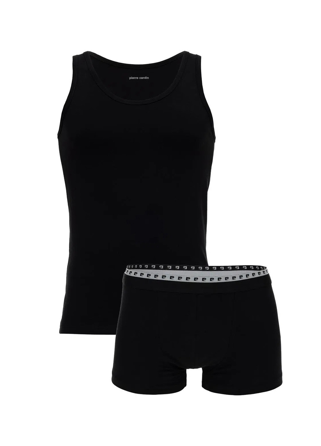 Чорний демісезонний комплект (майка, труси) Pierre Cardin