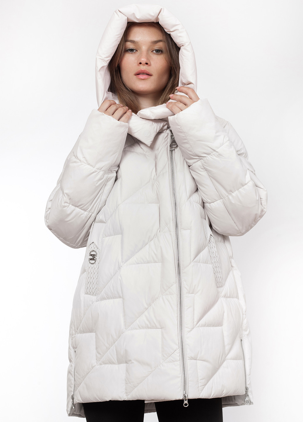 Молочна зимня куртка Visdeer