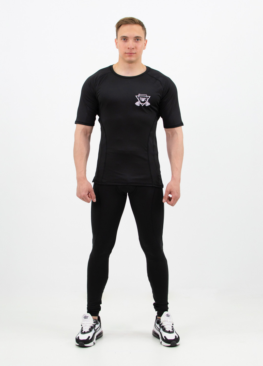 Черный демисезонный костюм (рашгард+леггинсы) FitU Armm