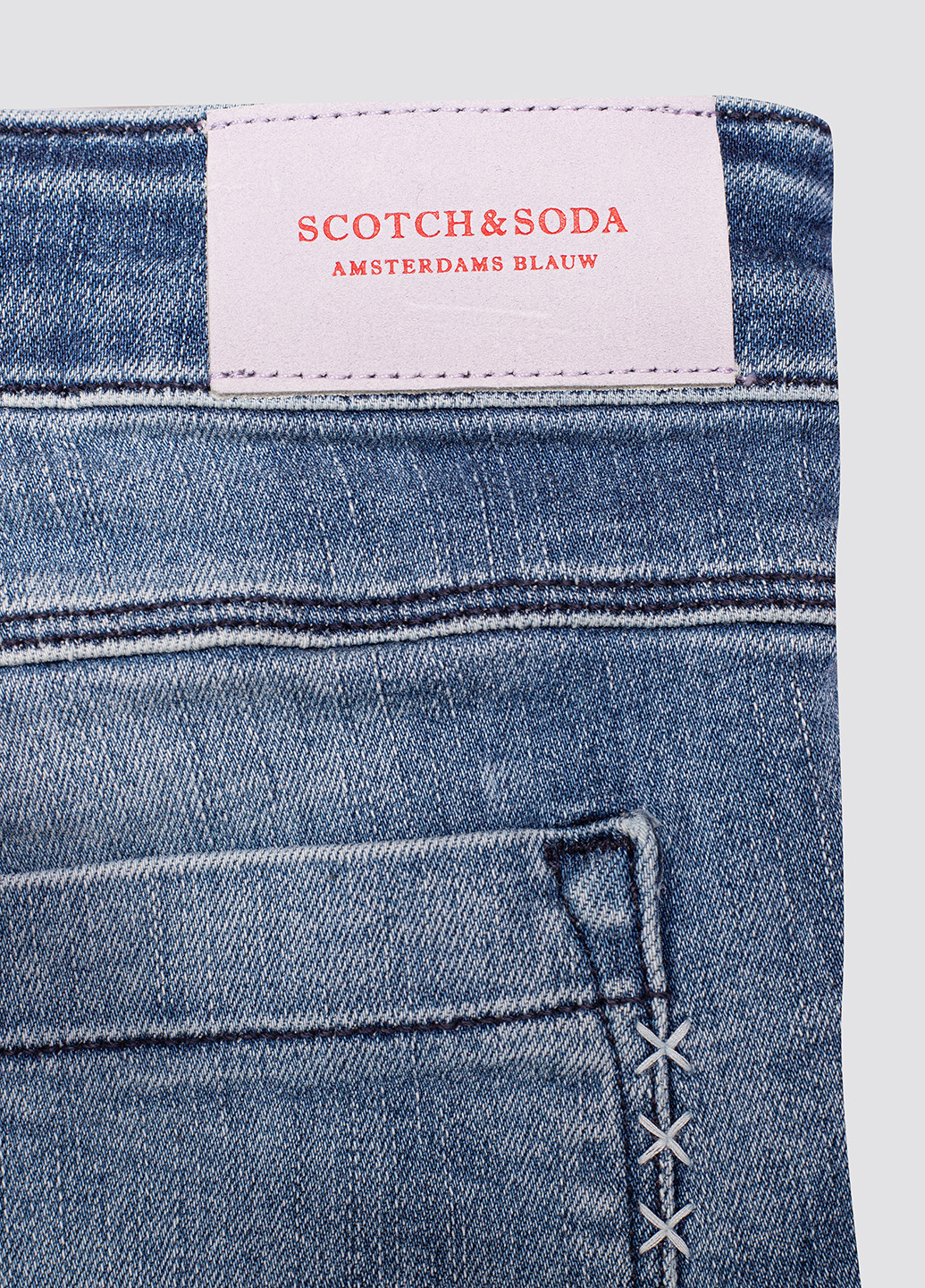 Голубые демисезонные скинни джинсы Scotch & Soda