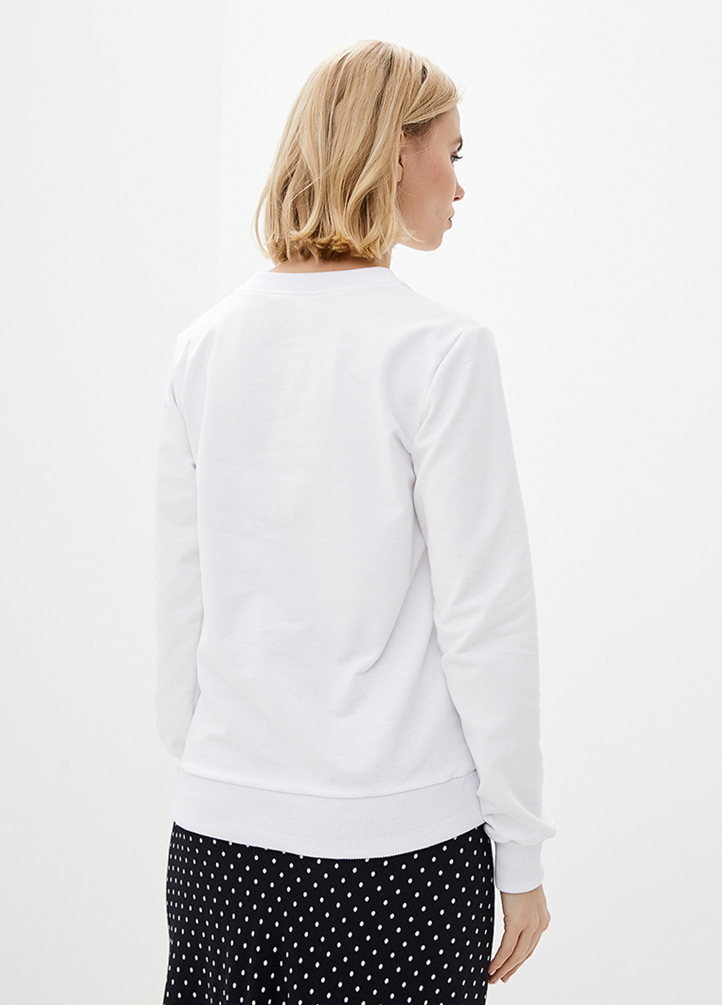 Белый свитшот Shik однотонный без декора (342494495)