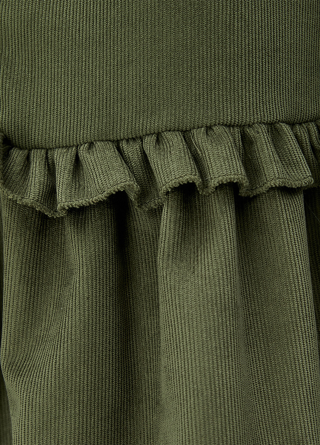 Оливковое (хаки) кэжуал платье бэби долл KOTON однотонное