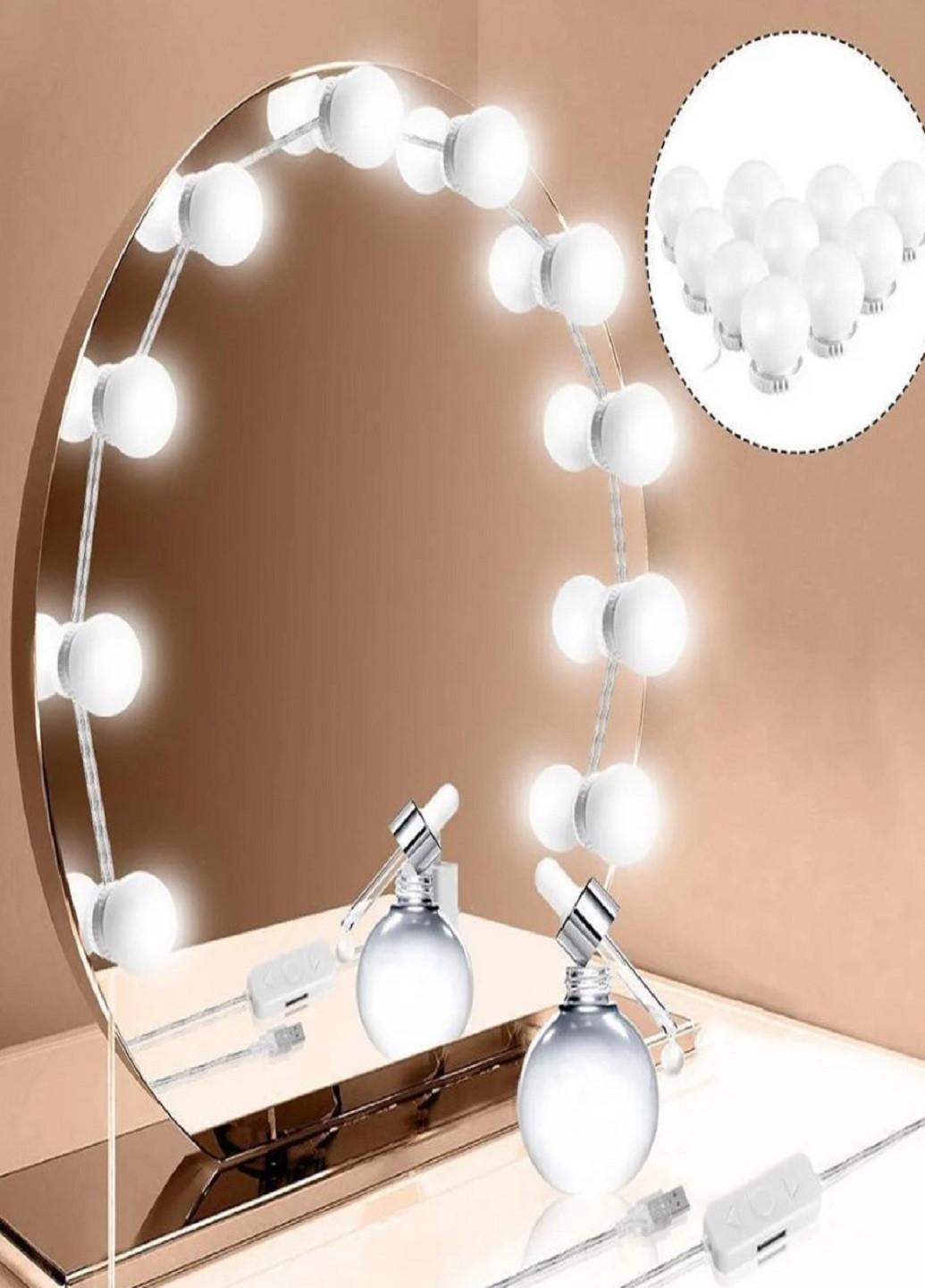 Подсветка зеркала светодиодные лампы на липучках STUDIO GLOW 10 LED White VTech (252481194)