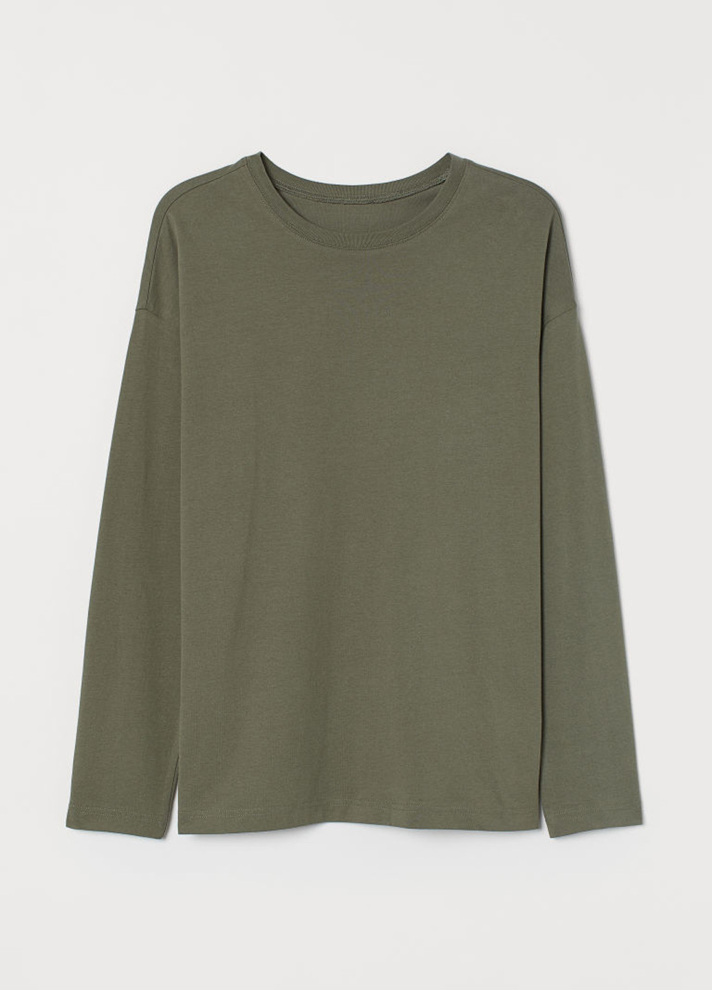 Серый демисезонный кэжуал лонгслив H&M однотонный