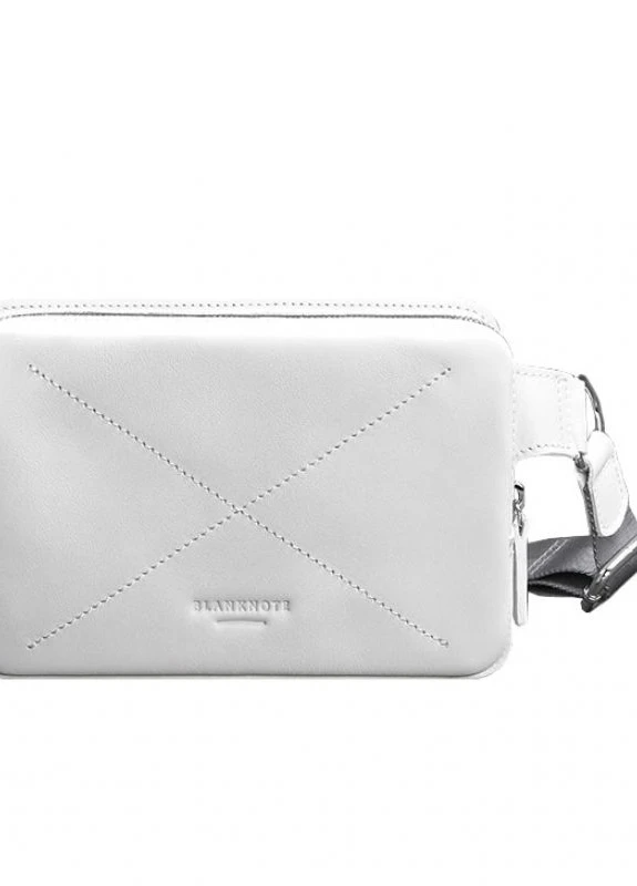 Кожаная женская поясная сумка Dropbag Mini белая BlankNote (235752787)