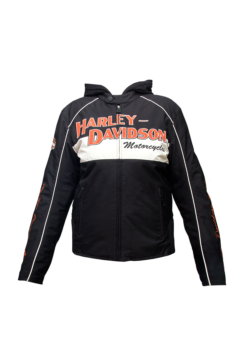 Черная демисезонная куртка Harley Davidson