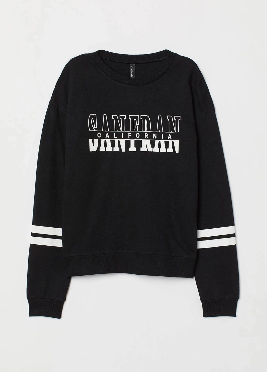 Чорний світшоти H&M напис без декору (207006770)