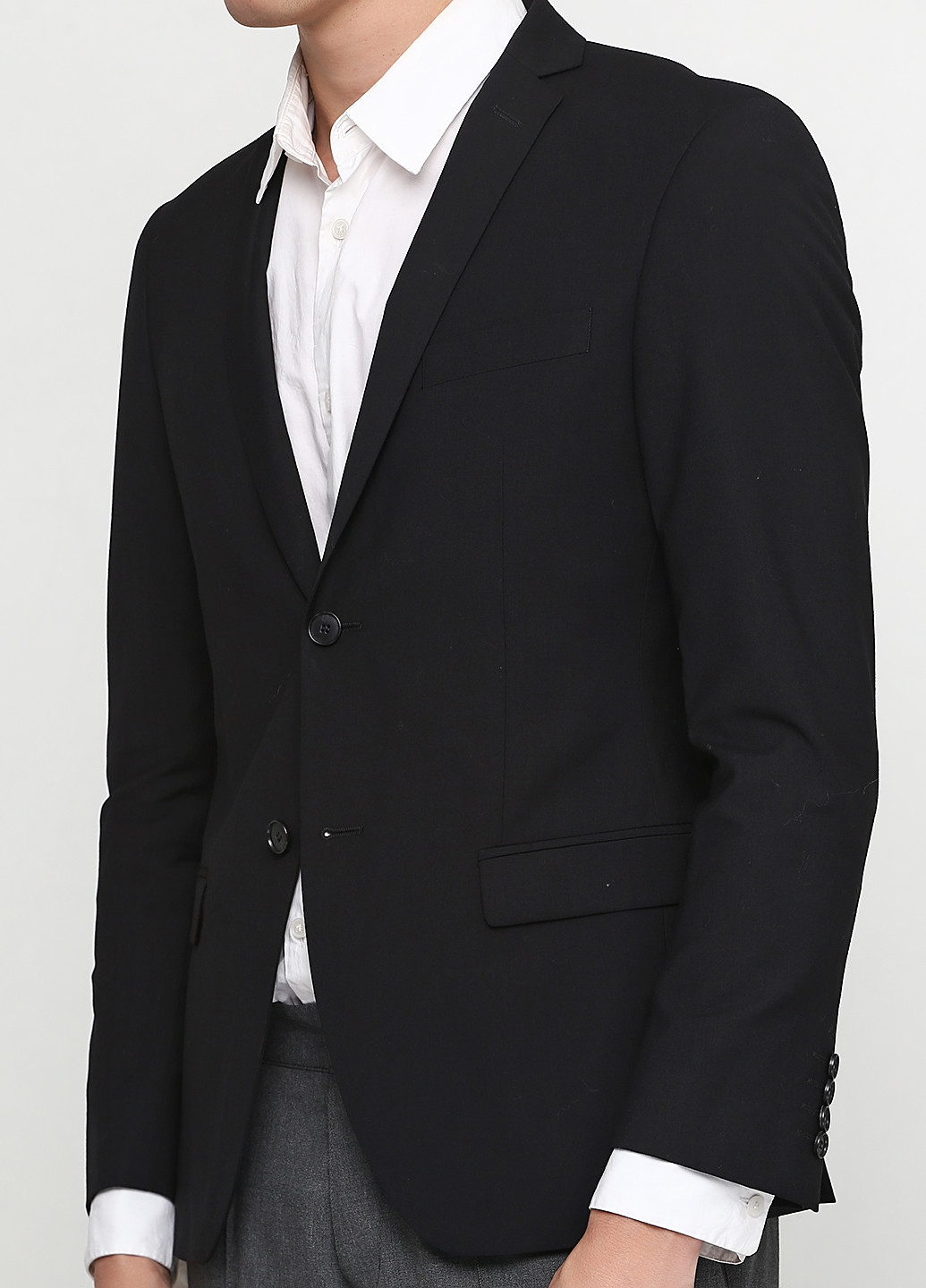 Пиджак S.Oliver с длинным рукавом однотонный чёрный кэжуал