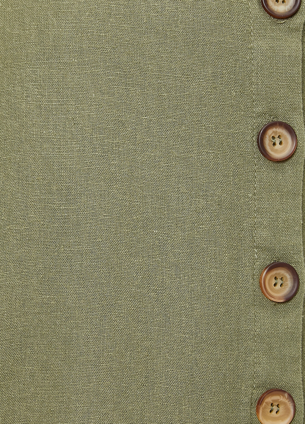 Оливковая (хаки) кэжуал однотонная юбка KOTON а-силуэта (трапеция)