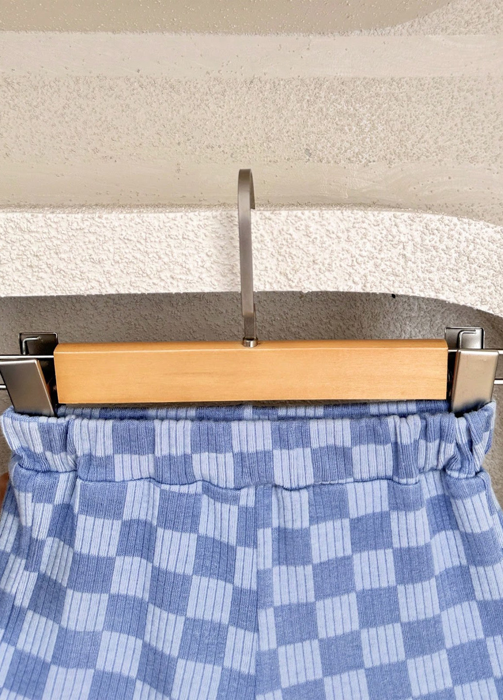 Голубой летний костюм (футболка, шорты) с шортами SHEIN