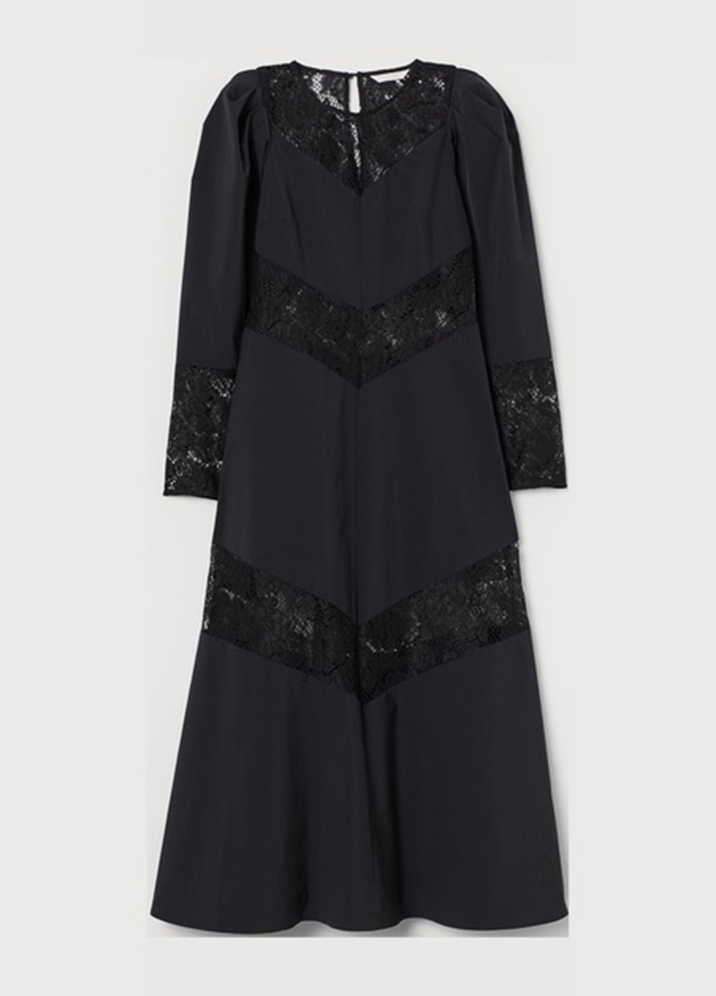 Черное кэжуал, вечернее платье клеш H&M однотонное