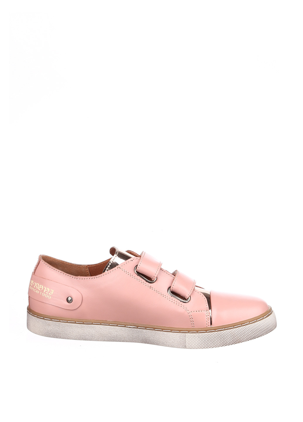Розово-коричневые туфли без каблука Broni