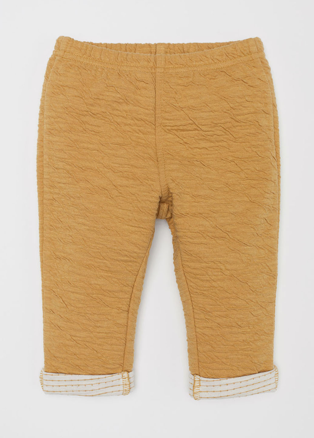 Горчичные кэжуал демисезонные брюки зауженные H&M