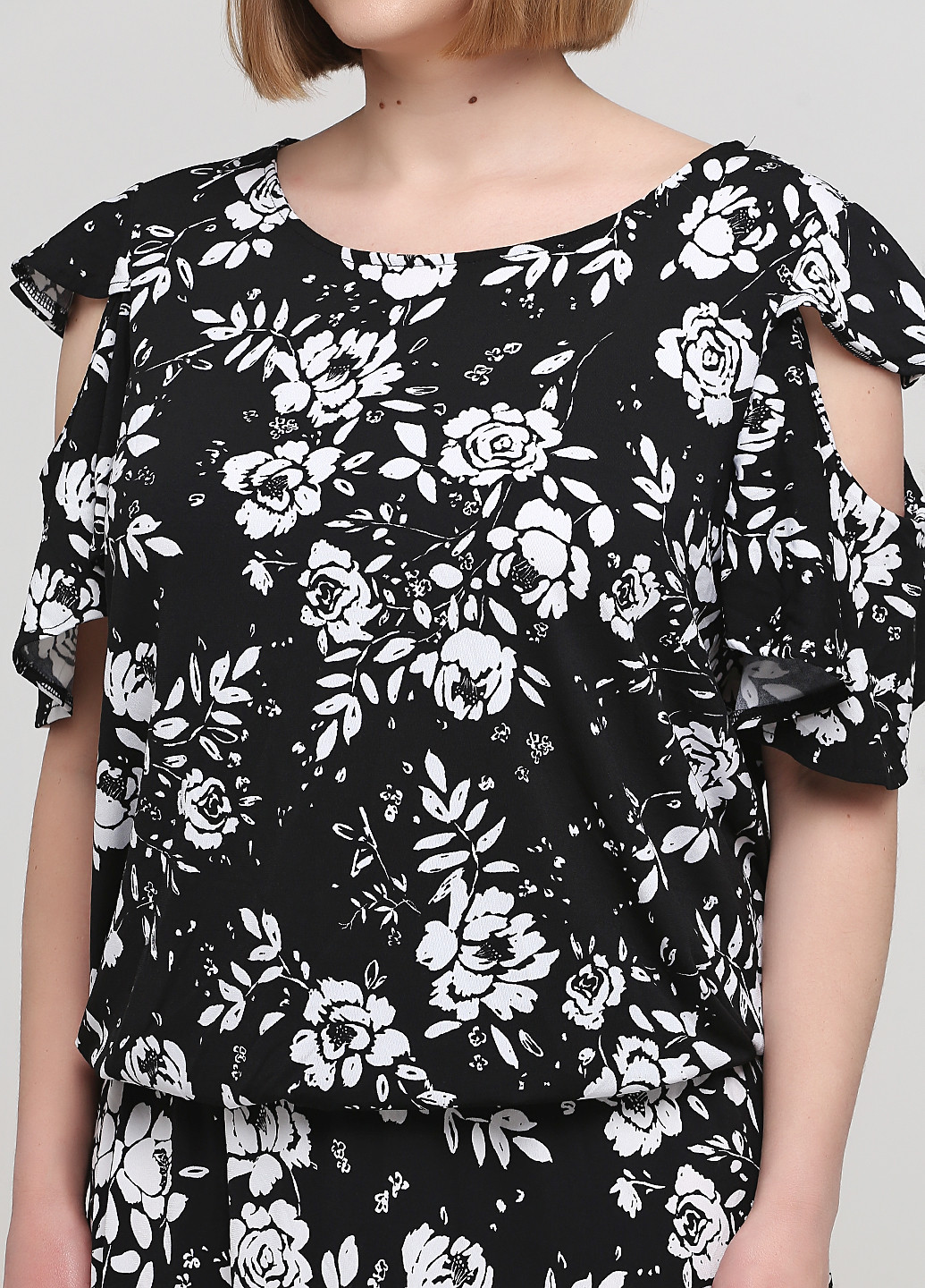 Чорно-біла літня блуза Avon