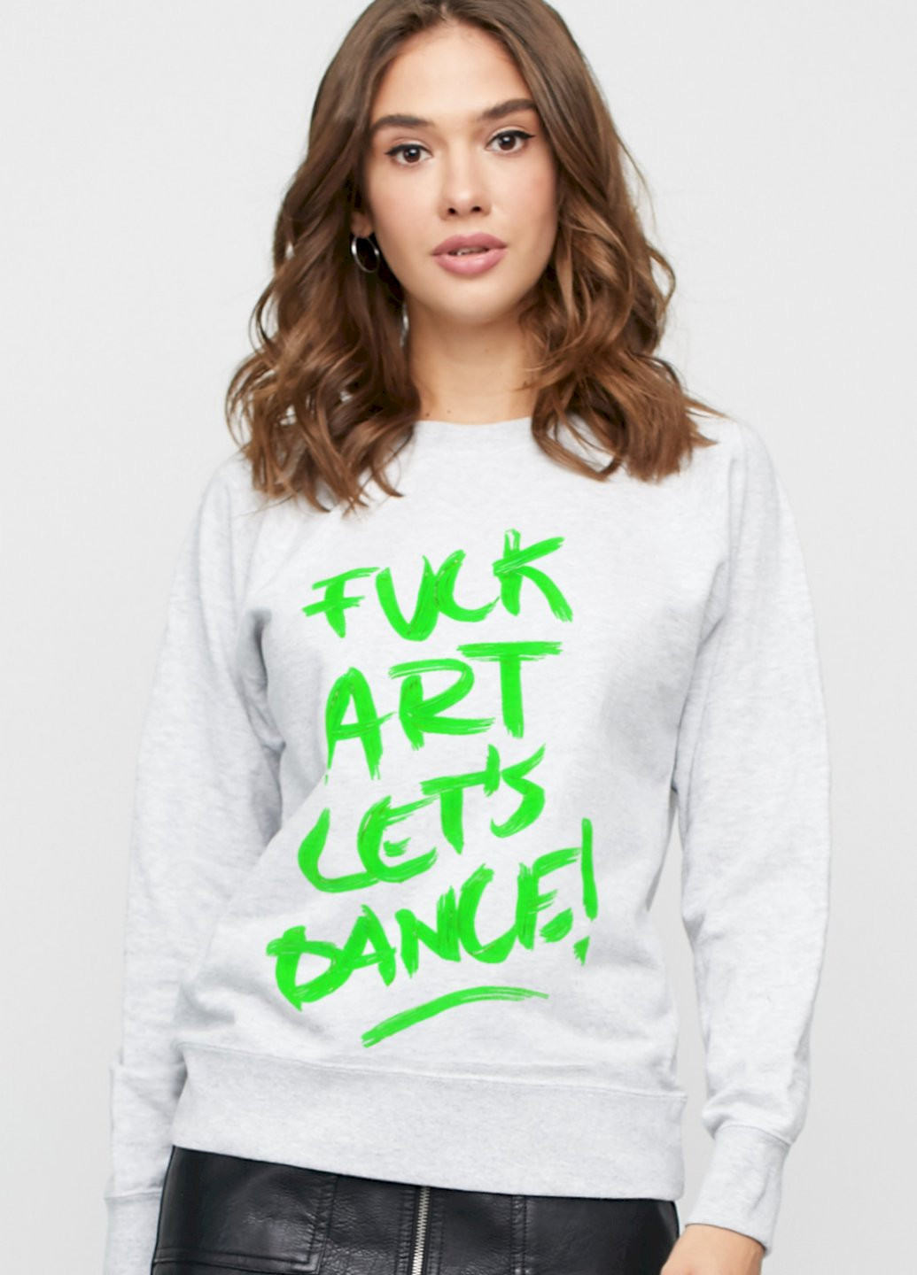 Сірий світшоти жіночий / no flis / YAPPI малюнок (208439577)