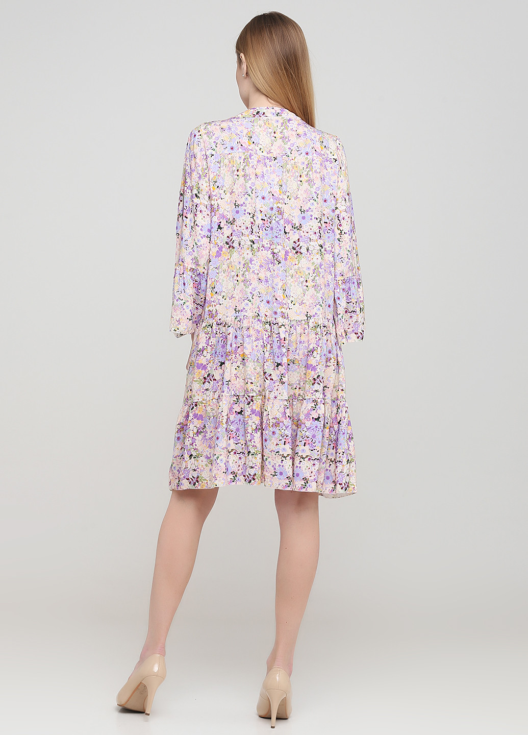 Бузкова кежуал сукня оверсайз Made in Italy з квітковим принтом