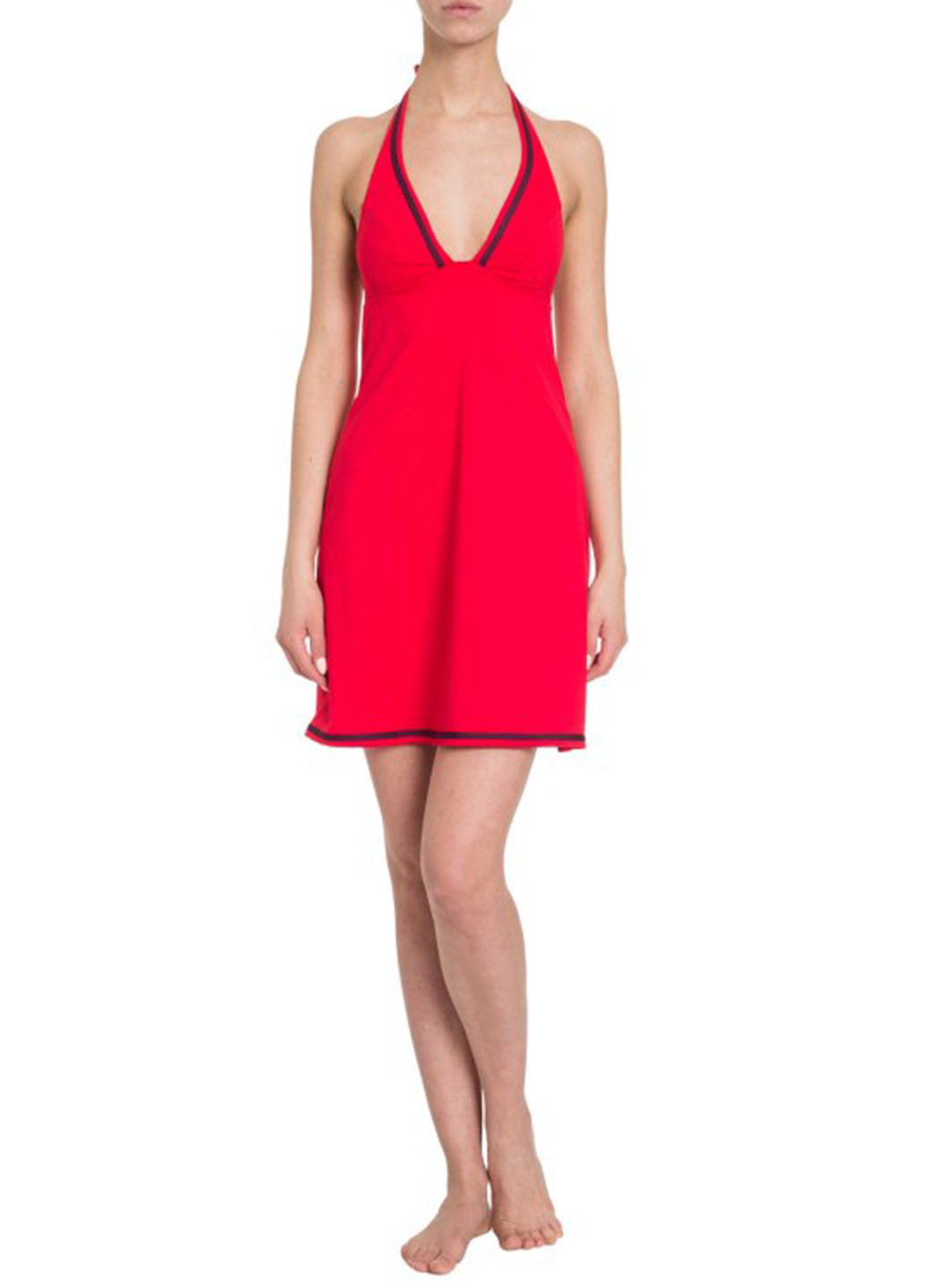 Червона пляжна сукня коротка Huit 8 однотонна