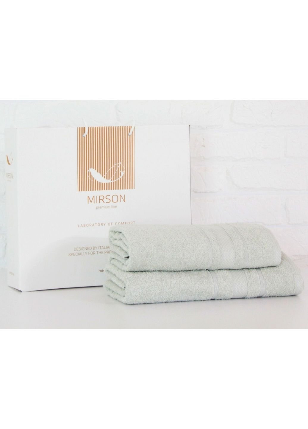 Mirson полотенце набор банных №5078 elite softness menthol 50х90, 70х140 (2200003183160) мятный производство - Украина