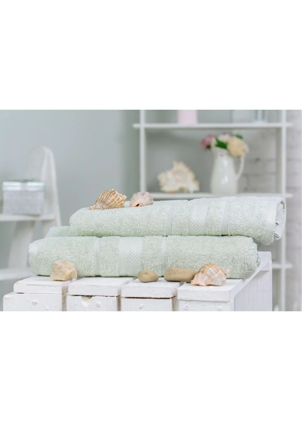 Полотенце набор банных №5078 Elite SoftNess Menthol 50х90, 70х140 (2200003183160) Mirson мятный