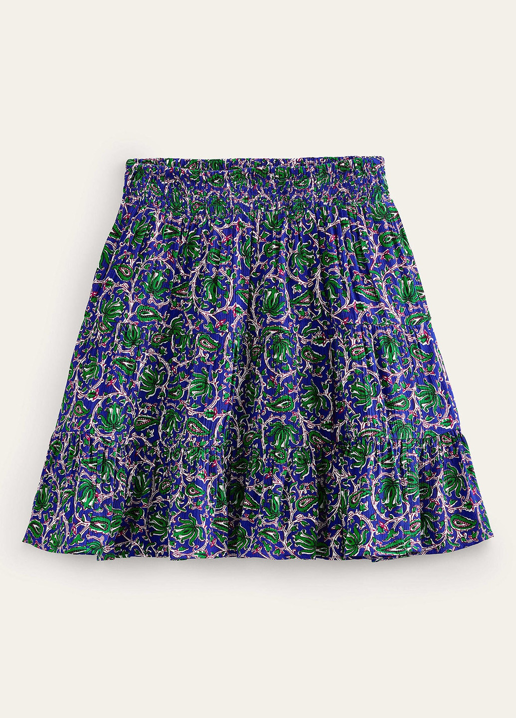 Синяя кэжуал цветочной расцветки юбка Boden клешированная