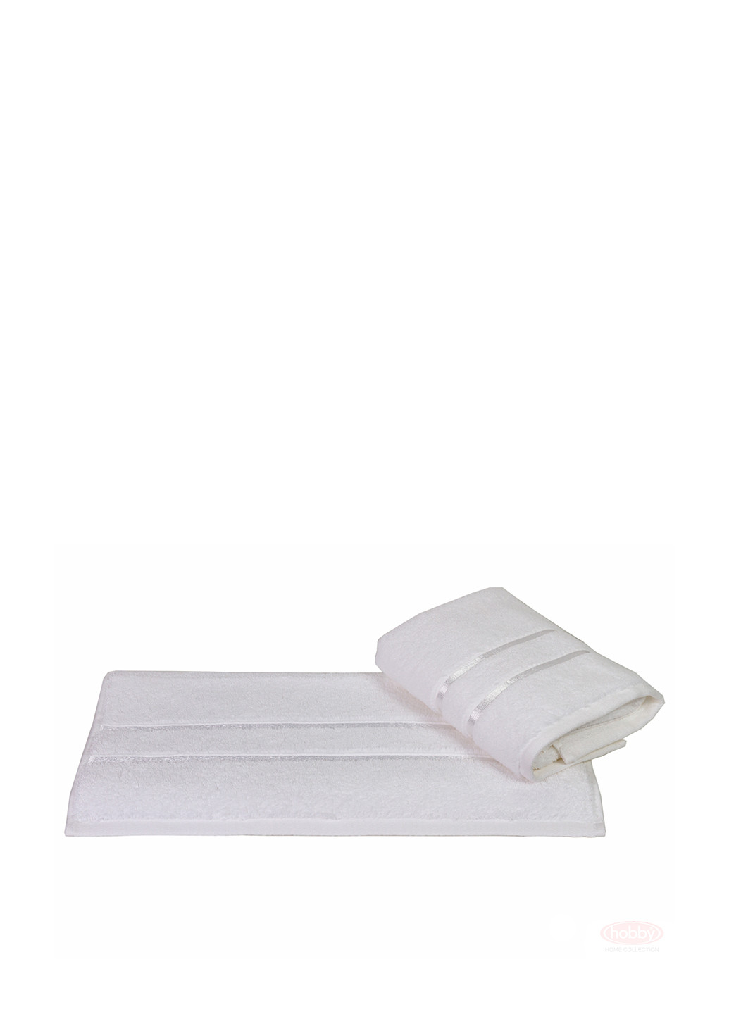Hobby полотенце, 70х140 см полоска белый производство - Турция
