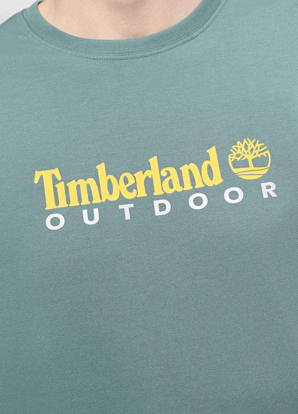 Серо-голубая футболка Timberland