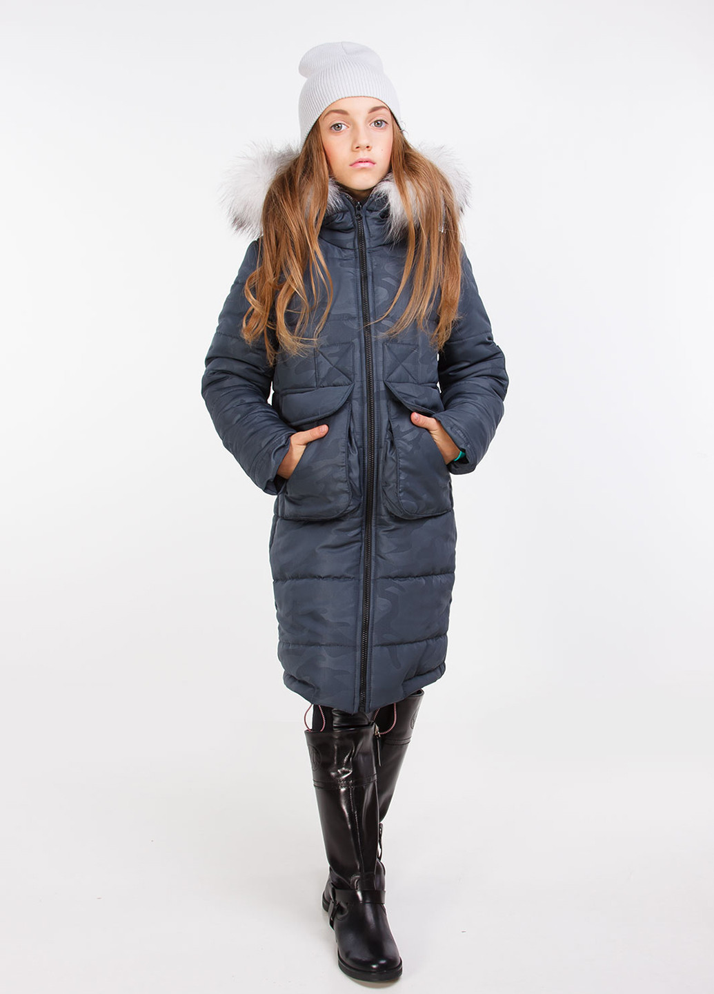 Сіра зимня куртка Sofia Shelest
