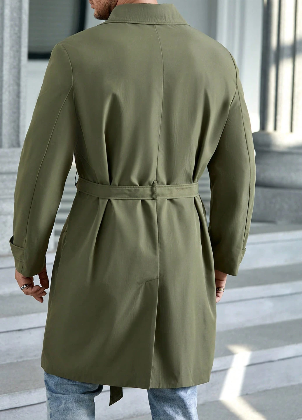 Плащ SHEIN на гудзиках прямий (311626479)