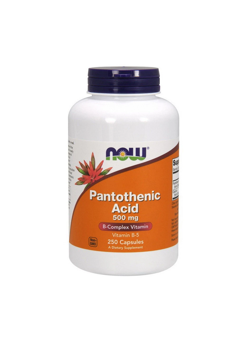 Пантотенова кислота Pantothenic Acid 500 mg (250 капс) вітамін б5 нау фудс Now Foods (255407478)