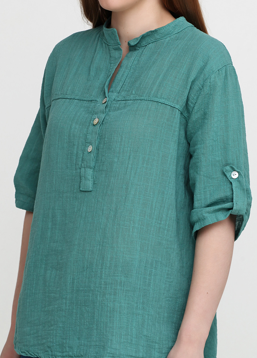 Бледно-зеленая летняя блуза Decree