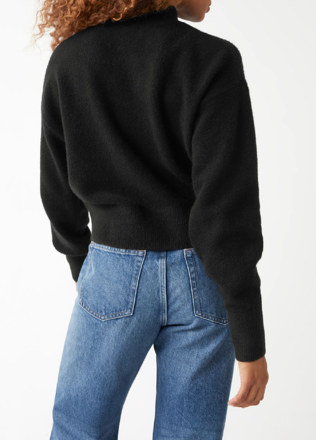 Черный демисезонный свитер с высоким воротом H&M