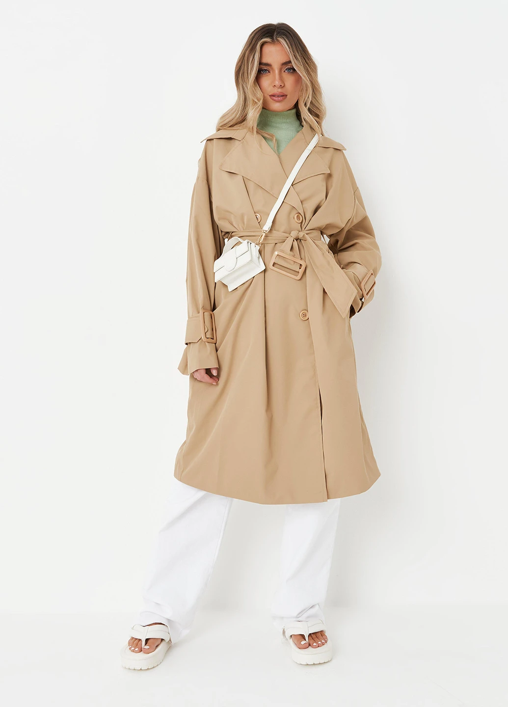 Плащ Missguided тренчкот на пуговицах демисезон (296789864)