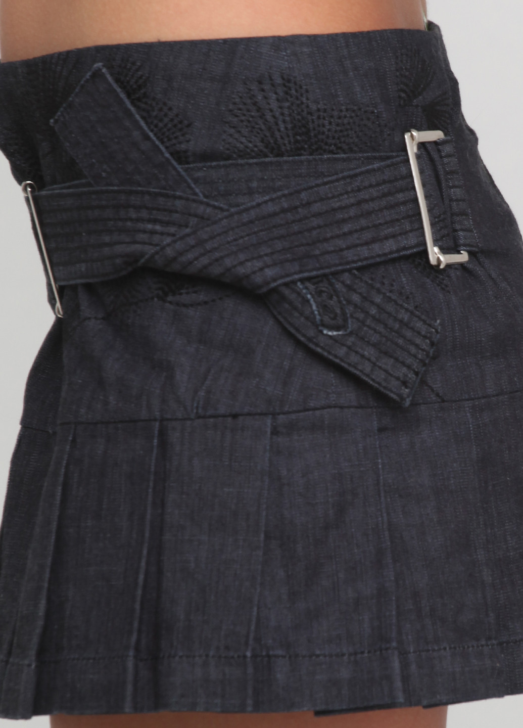Темно-синяя джинсовая однотонная юбка Parasuco на запах