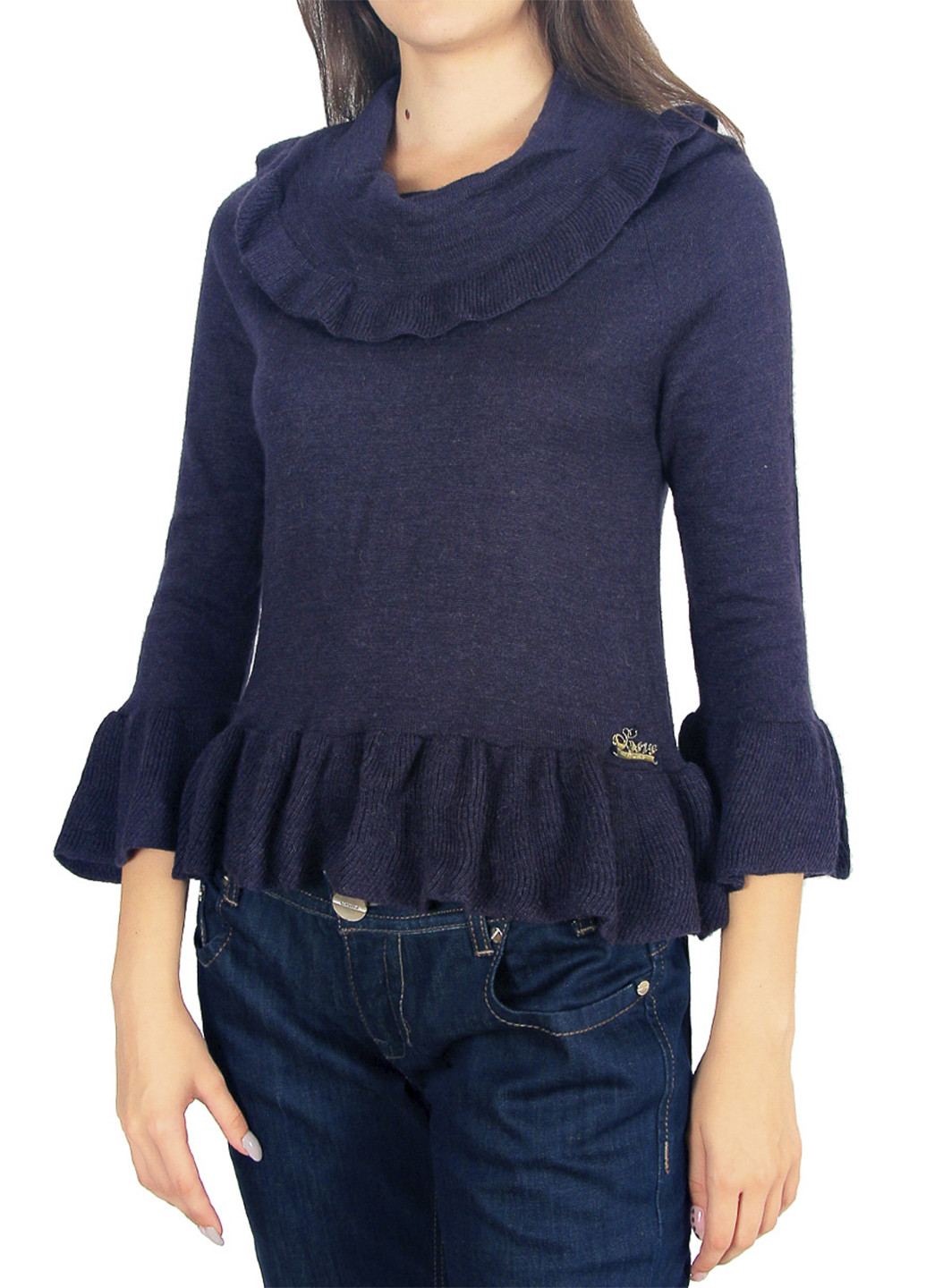 Синий зимний свитер Moschino Love