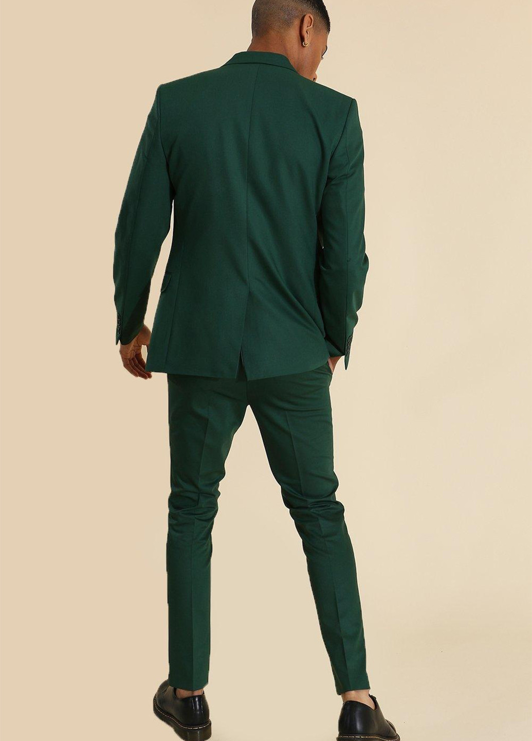Зеленые кэжуал демисезонные зауженные брюки Boohoo