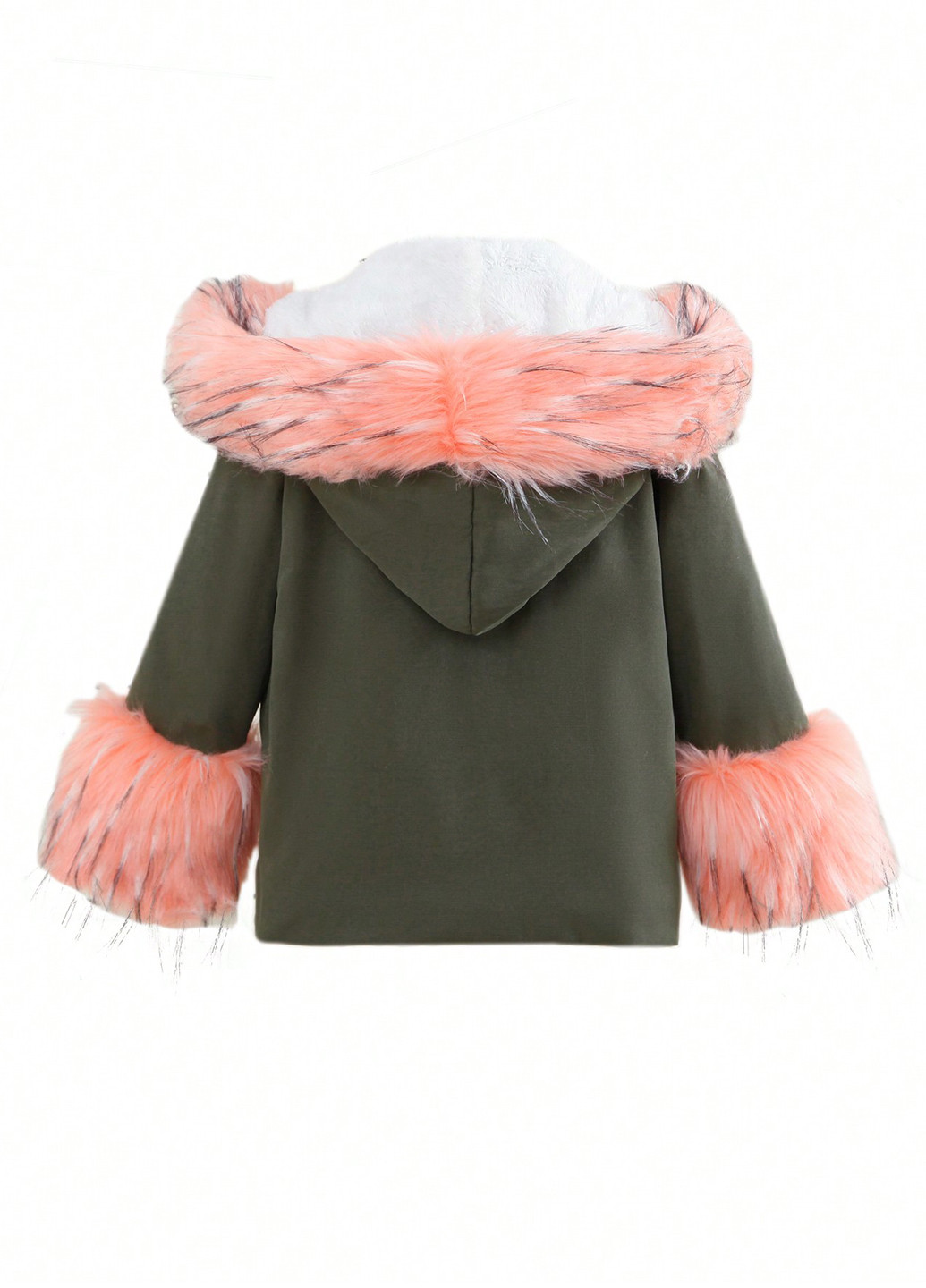 Комбинированная зимняя куртка куртка-пальто SHEIN