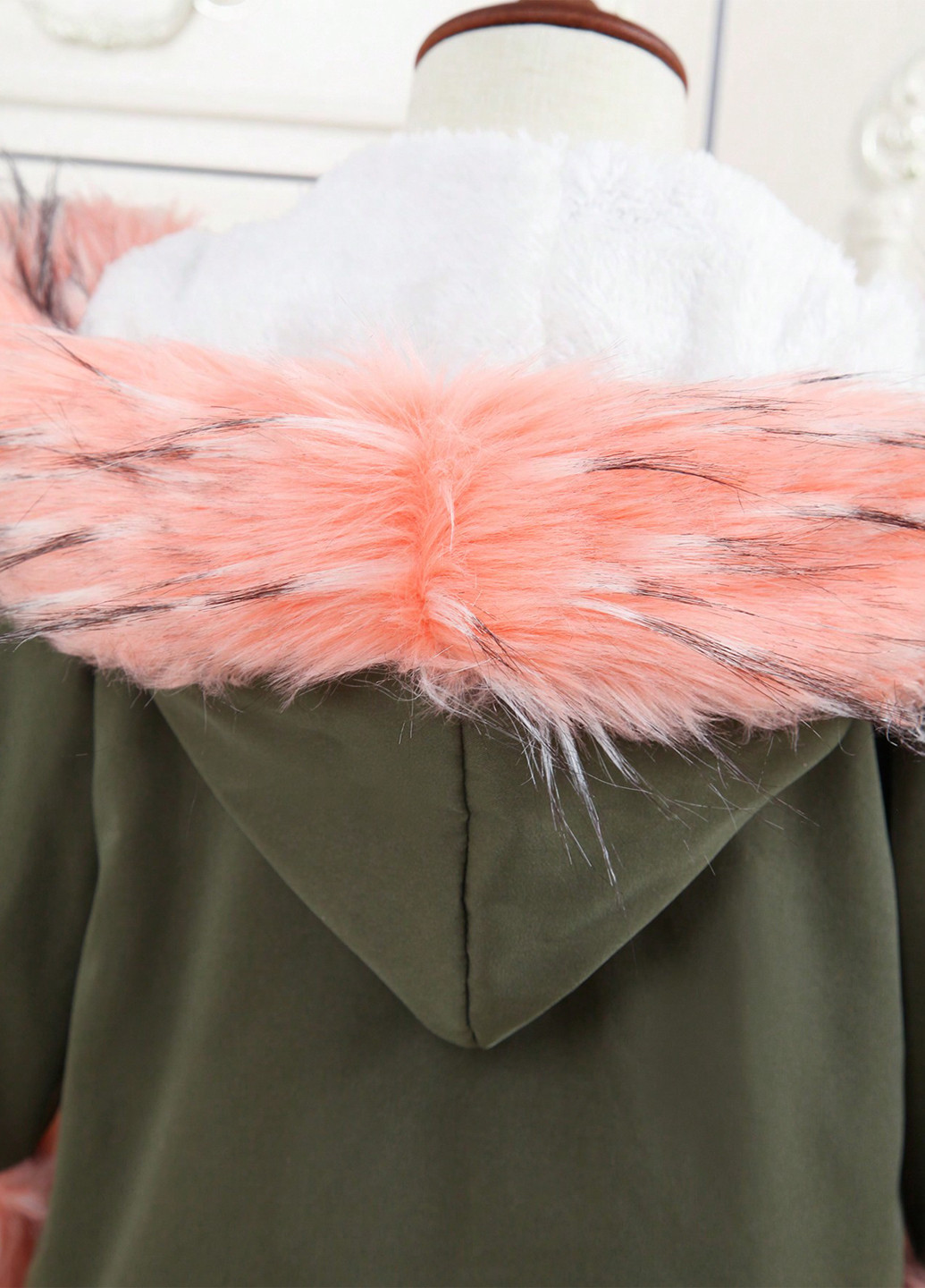 Комбинированная зимняя куртка куртка-пальто SHEIN