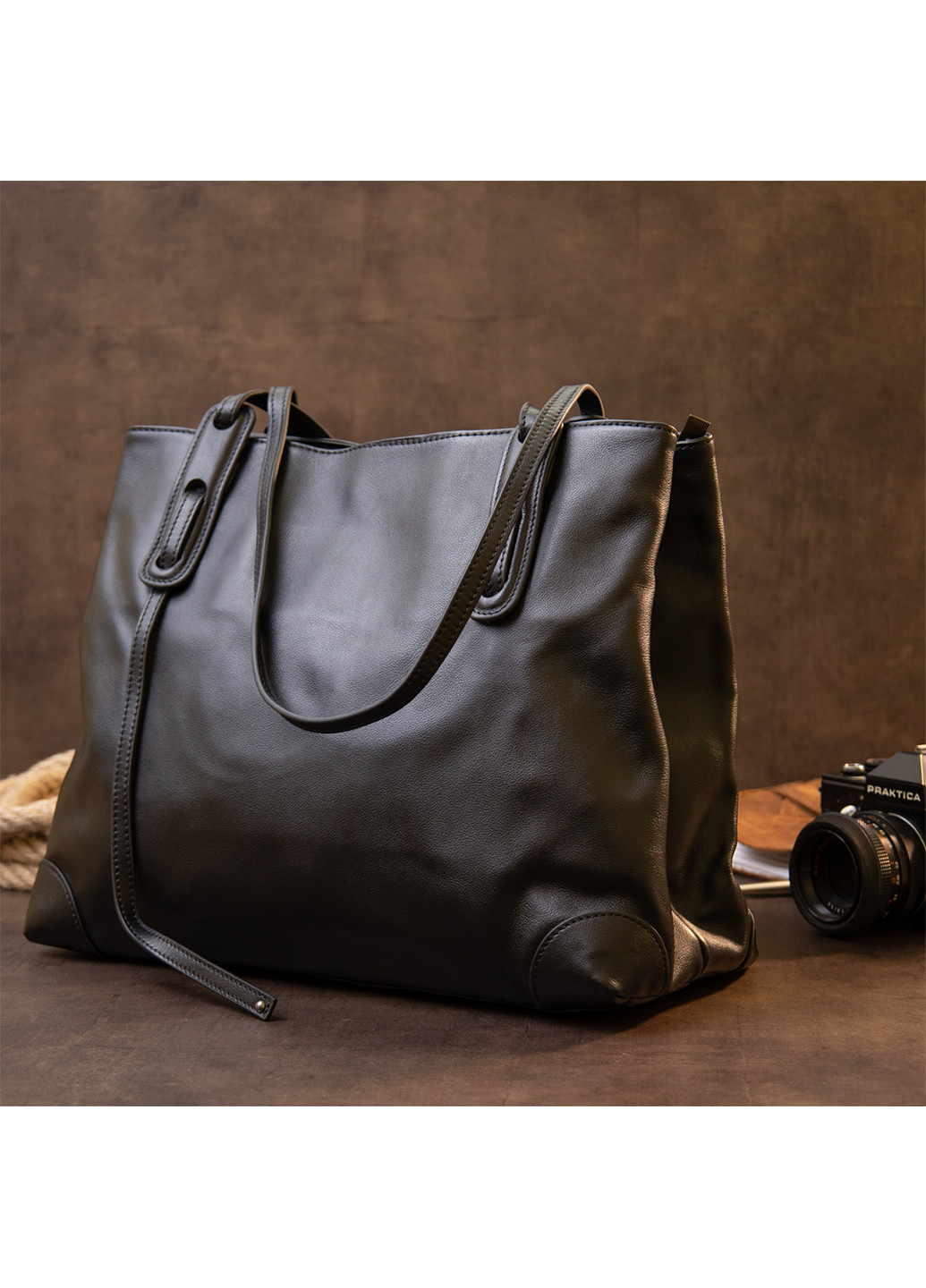 Жіноча шкіряна сумка 35х28х12,5 см Vintage (252127781)