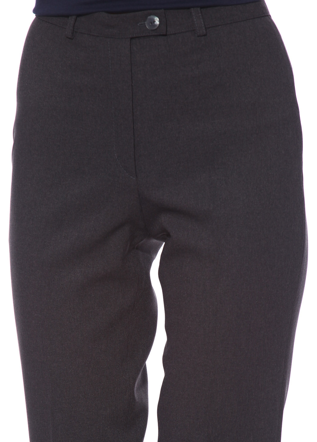 Темно-серые кэжуал демисезонные прямые брюки Absolute Woman