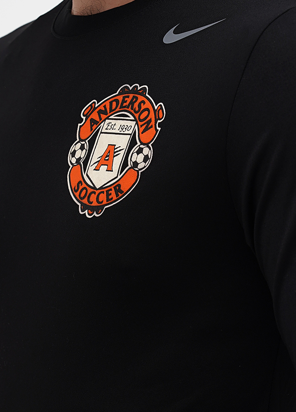 Лонгслів Nike напис чорний спортивні поліестер