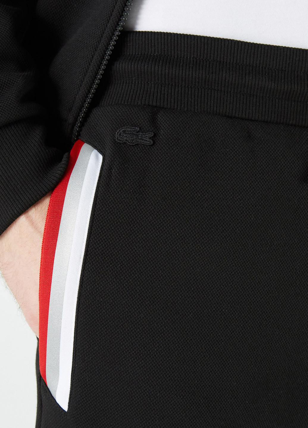 Черные кэжуал, спортивные демисезонные джоггеры брюки Lacoste