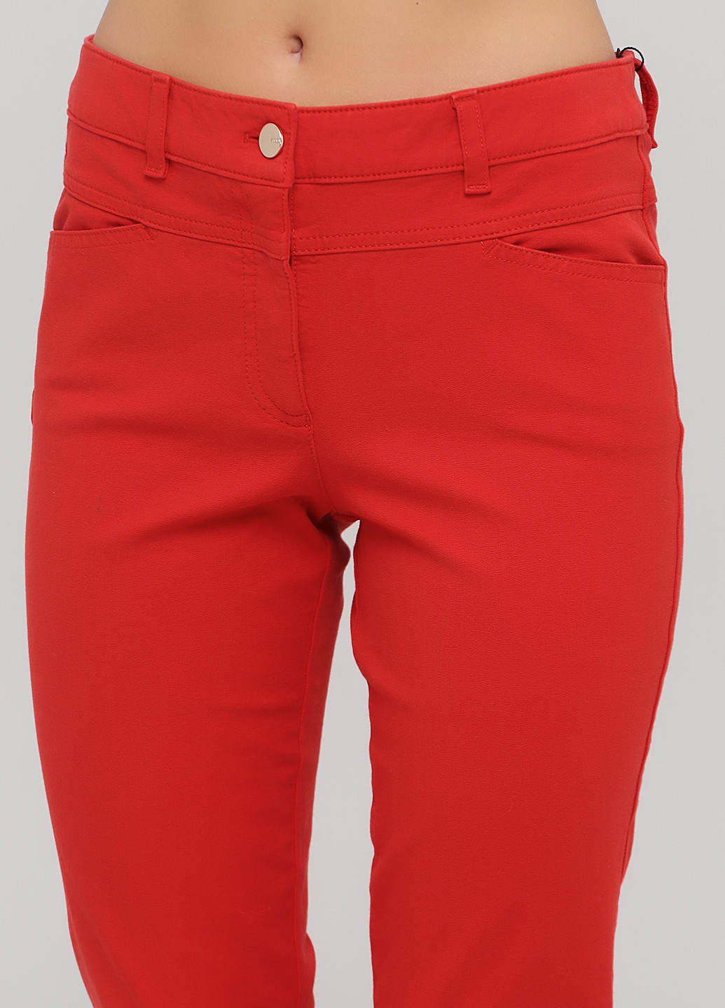 Красные кэжуал демисезонные зауженные брюки Escada