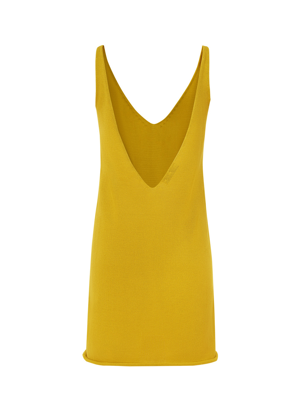 Жовтий кежуал сукня силуетна, з відкритою спиною WKMF однотонна