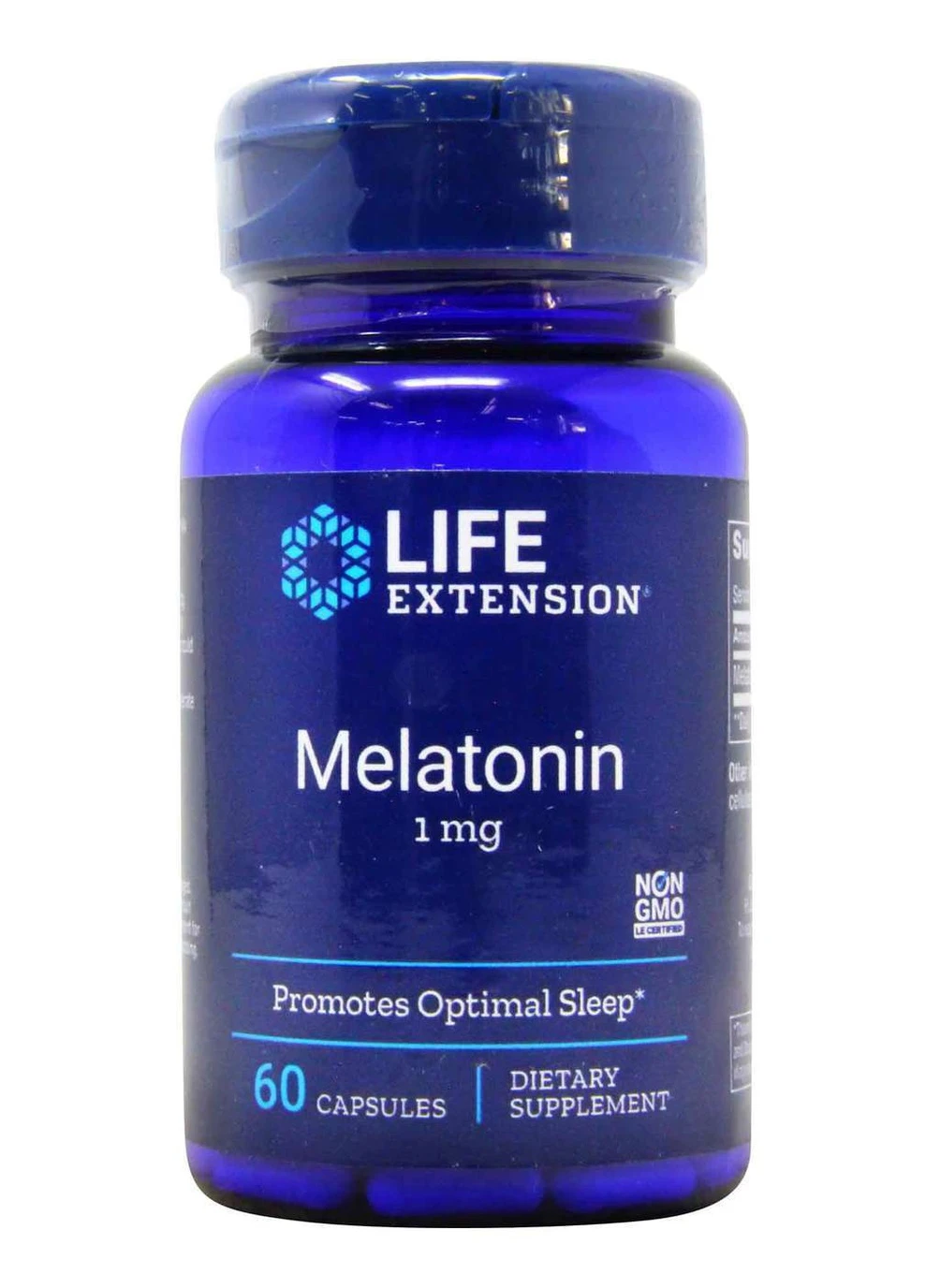 Мелатонин Melatonin, 1 mg, 60 Capsules Life Extension (254916589)