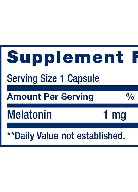 Мелатонин Melatonin, 1 mg, 60 Capsules Life Extension (254916589)