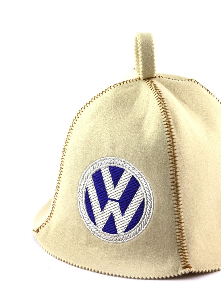Банна шапка "Volkswagen", штучне хутро, білий (LA-309) Luxyart (252611496)