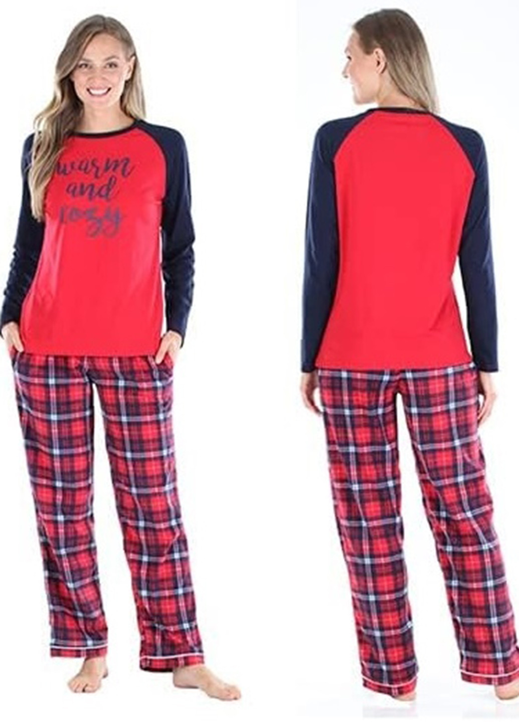 Красная всесезон пижама (реглана, брюки) реглан + брюки SleepytimePjs
