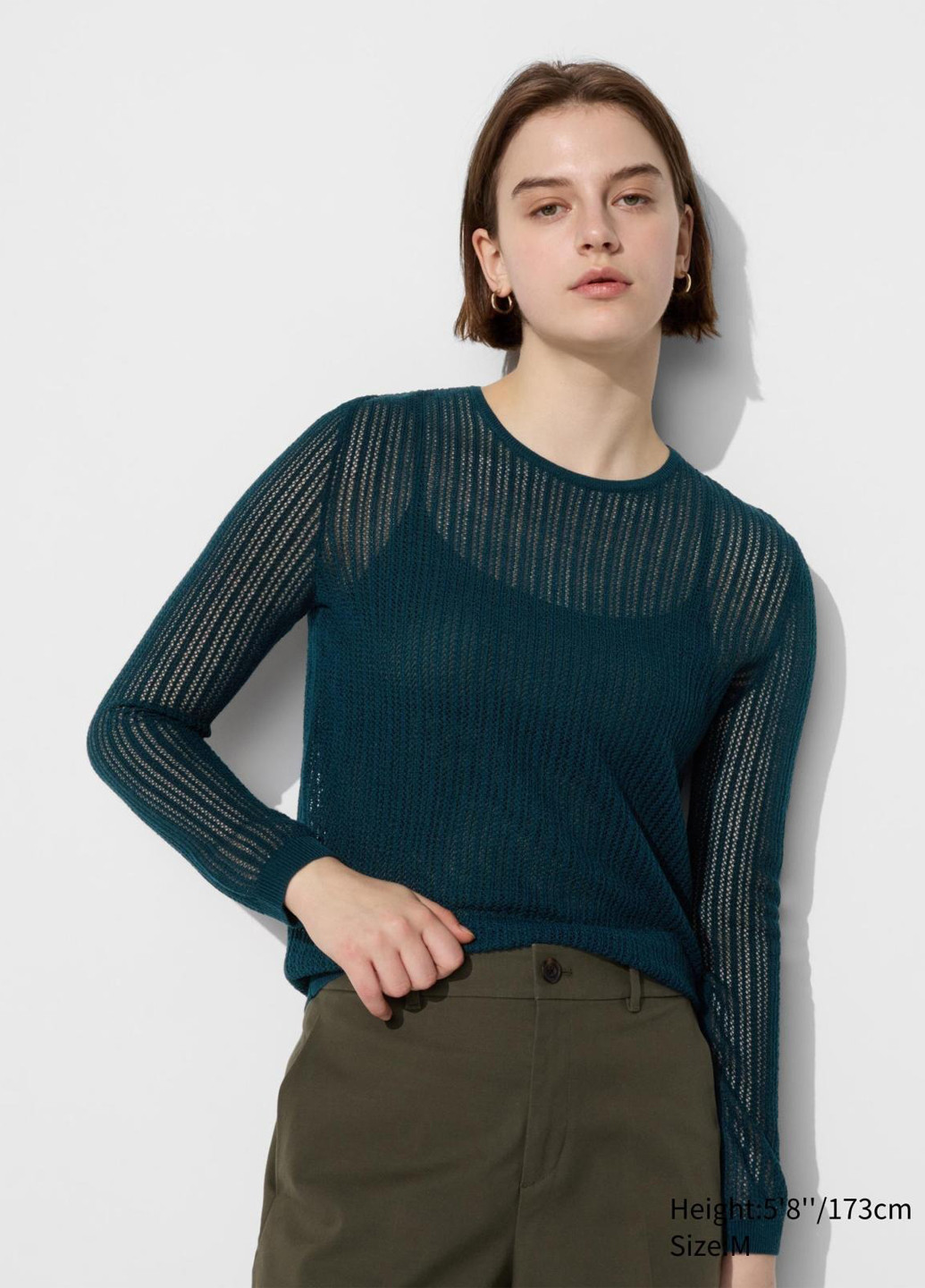 Морской волны летний джемпер джемпер Uniqlo