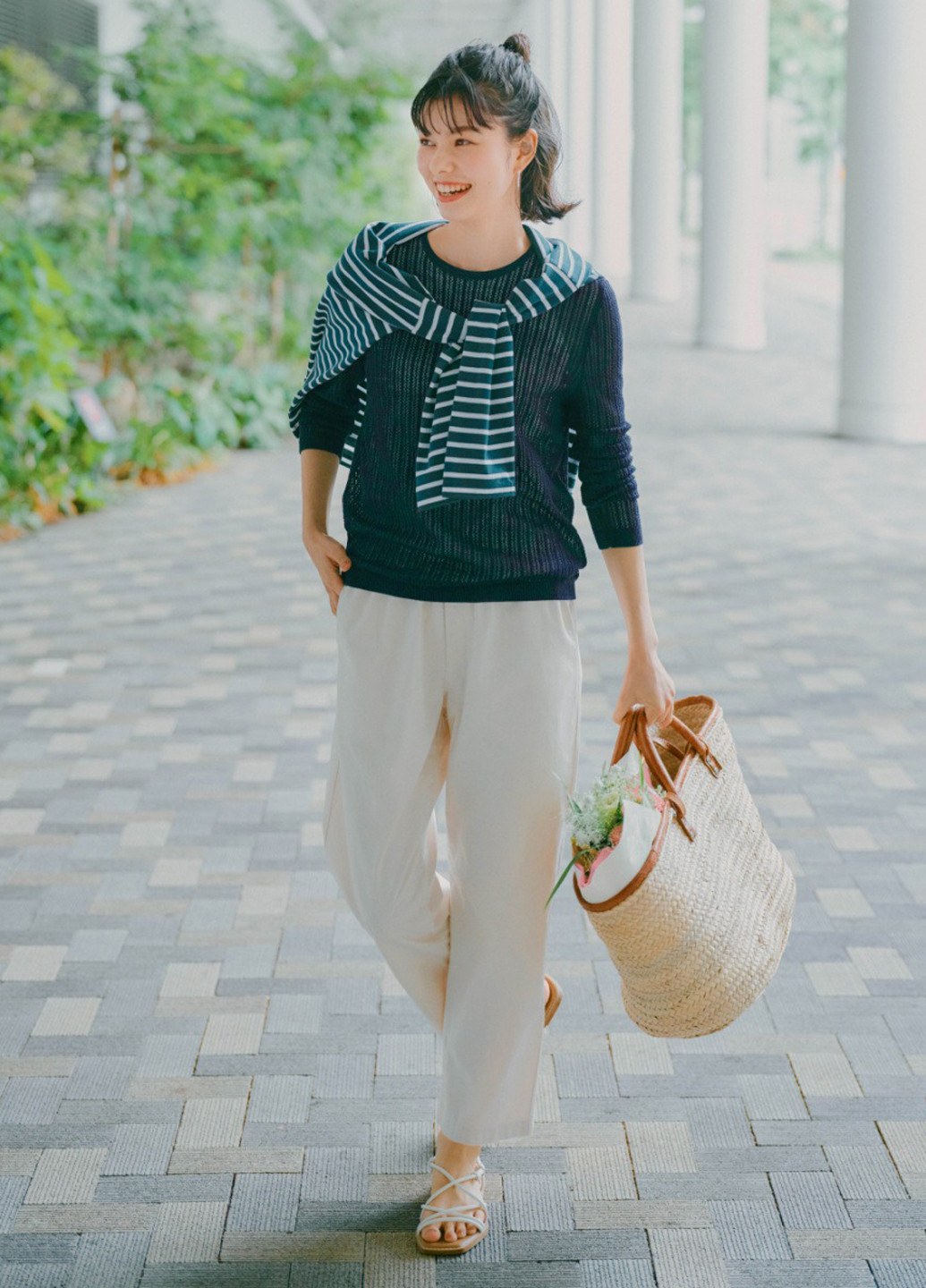 Морской волны летний джемпер джемпер Uniqlo